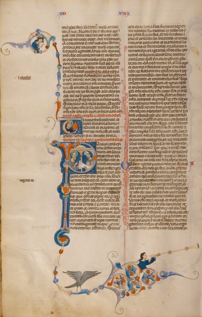 Initiale P: Der heilige Paulus übergibt einem Bischof einen Brief von Unknown artist
