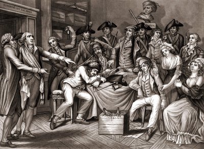 Innenraum des Revolutionären Komitees. ca. 1794 von Unknown artist