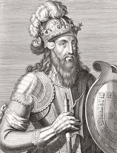 König Afonso III. von Portugal. Porträt. von Unknown artist
