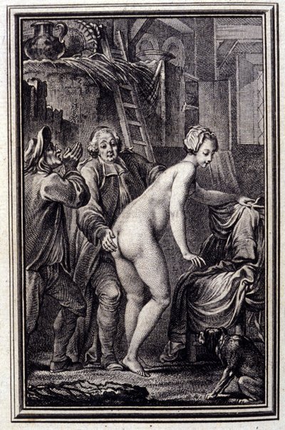 Der Teich des Compère Pierre - in „Tales et nouvelles en vers“ von Jean La Fontaine. 1762. von Unknown artist