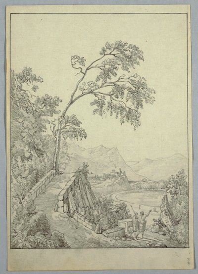Landschaft mit klassischen Figuren von Unknown artist