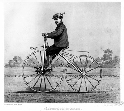 Das Michaux-Velociped - in Le Centaure, Gravur, Bibl. der Stadt Paris von Unknown artist