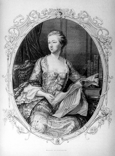 Madame de Pompadour, Jeanne Antoinette Poisson (1721-1764) (Marquise von Pompadour) von Unknown artist