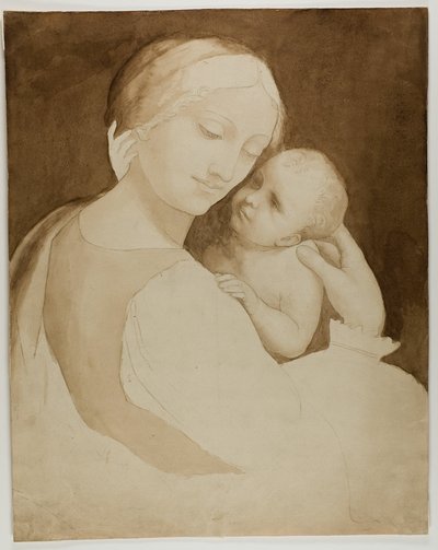 Madonna mit Kind (recto), und Fragment eines Frauentorsos (verso) von Unknown artist