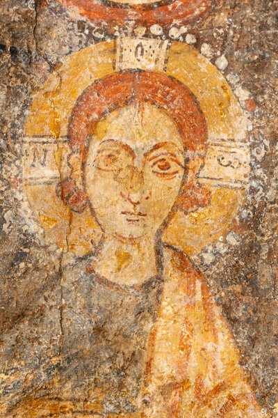 Madonna und Kind zwischen den Erzengeln, Detail des Kindes von Unknown artist