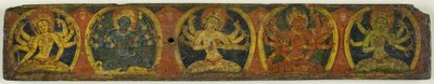 Manuskriptdeckel der Fünf Beschützer (Pancharaksha) von Unknown artist