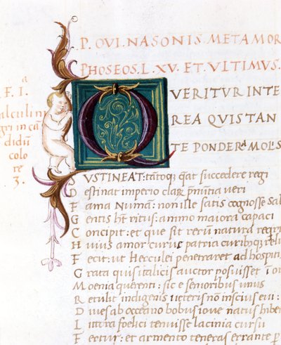 Metamorphosen von Ovid. Manuskript aus dem 15. Jahrhundert. Comunale Bibliothek von Rimini von Unknown artist
