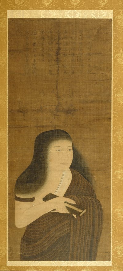 Monju in einem Gewand aus geflochtenem Gras von Unknown artist