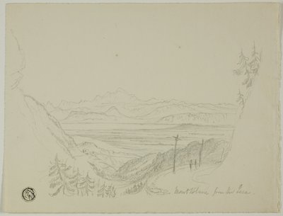 Mont Blanc vom Jura aus von Unknown artist