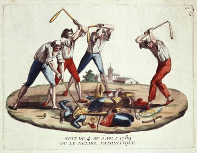 Nacht vom 4.-5. August 1789 oder patriotischer Wahnsinn, späte 18. Jahrhundert von Unknown artist