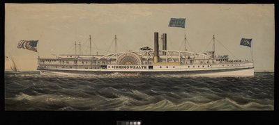 Raddampfer Commonwealth. Great Eastern Line nach Boston über Norwich & Worcester von Unknown artist