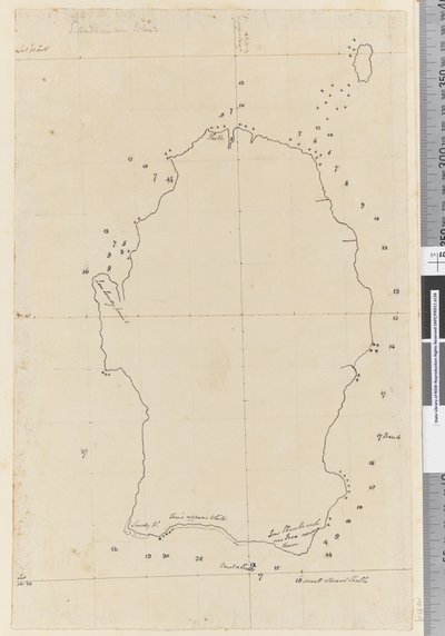 Seite 38a Karte der Insel S. Andehman (Feder & Tinte) von Unknown artist