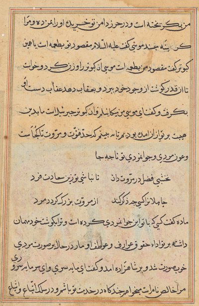 Seite aus Geschichten eines Papageis (Tuti-nama): Textseite von Unknown artist