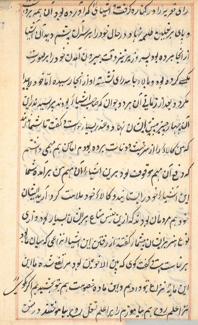 Seite aus Geschichten eines Papageis (Tuti-nama): Textseite von Unknown artist