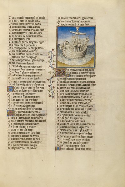 Palinurus stürzt von Aeneas