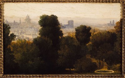Paris von den Höhen von Belleville aus gesehen von Unknown artist