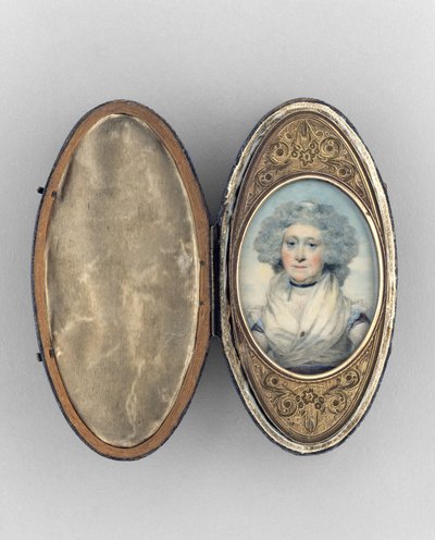 Patchbox mit Porträt einer Frau, um 1780 von Unknown artist