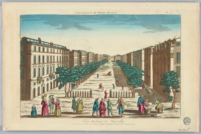 Guckkasten, Vue du Cours de Marseilles, Nr. 25 von Unknown artist