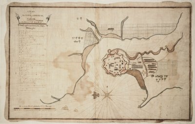 Plan der Stadt und Festung Gariah, um 1755 von Unknown artist