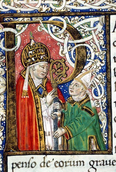 Papst Gregor I. der Große (540 - 604) von Unknown artist