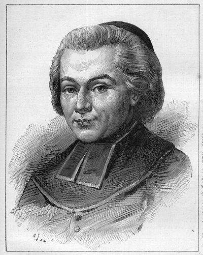 Porträt von Abbe Fabre oder Jean-Baptiste (Jean Baptiste) Fabre (1727-1783), einem französischen Geistlichen und Schriftsteller. Gravur in „Le Monde Illustré“ von Unknown artist