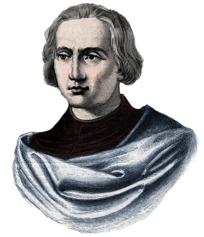 Porträt von Christoph Kolumbus (1451-1506) - Gravur aus dem 19. Jahrhundert von Unknown artist