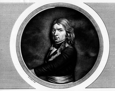 Porträt von Jean Etienne Championet, französischer General (1762-1800). Gravur in Vollständige Sammlung historischer Gemälde der Französischen Revolution, in drei Bänden. 1804. von Unknown artist
