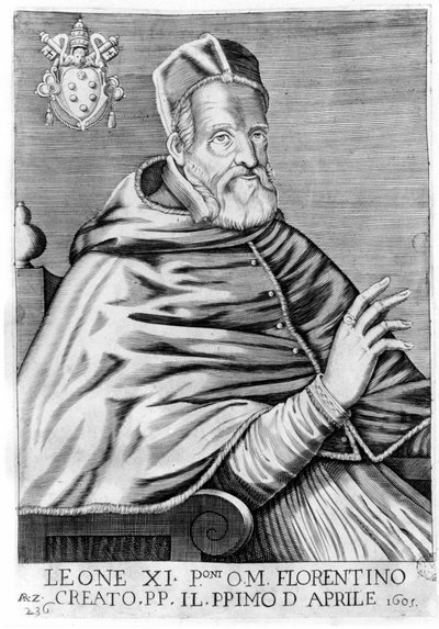 Porträt von Leo XI. (Alexander von Medici) (1535 - 1605) von Unknown artist