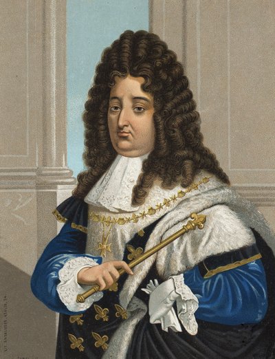 Porträt von Ludwig XIV. (1638 - 1715), König von Frankreich. nach „hombres y Mujeres celebres“. Barcelona 1877. von Unknown artist