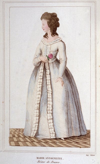 Porträt von Marie Antoinette (1755-1793) Gravur 1830 von Unknown artist
