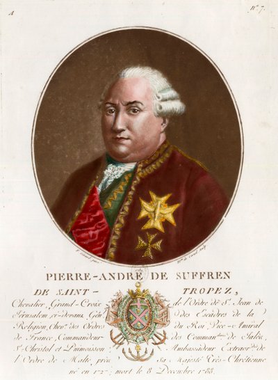 Porträt von Pierre Andre de Suffren de Saint Tropez von Unknown artist