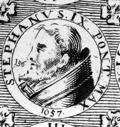Porträt von Papst Stephan IX. (Stephan 9) von Unknown artist
