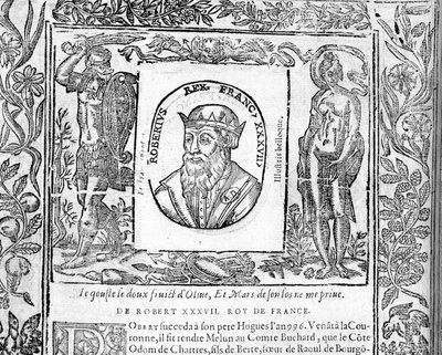Porträt von Robert der Fromme, König von Frankreich von 996 bis 1031. von Unknown artist