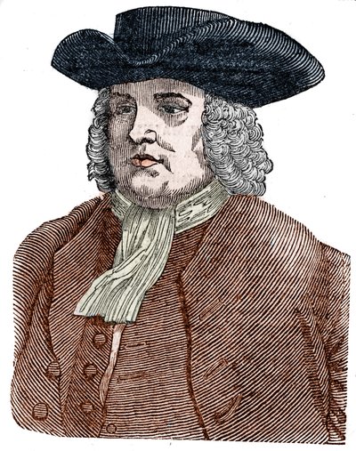 Porträt von William Penn (1644-1718), Gründer von Pennsylvania. Englischer Religionsreformer und Kolonist. von Unknown artist