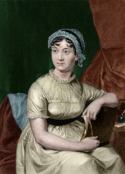Porträt der englischen Schriftstellerin Jane Austen (1775-1817). Gravur aus dem Buch „Portrait gallery of eminent men and women of Europe and America“ von Evert Augustus Duyckinck (1816-1878). 1893, Bd. 1 von Unknown artist