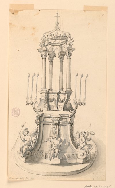 Projekt: Ein Gerüst für die Ausstellung der Hostie (oder einer Reliquie) von Unknown artist