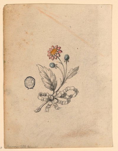 Entwurf für ein Korsage von Unknown artist