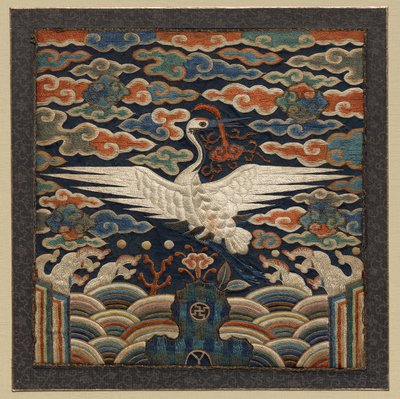 Rangabzeichen mit Einzelkranichmotiv von Unknown artist