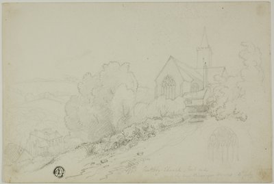 Rattery Kirche, Ostende und das neue Pfarrhaus von Unknown artist