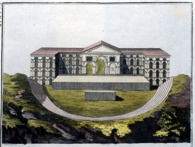 Rekonstruktion des griechischen Theaters von Bachus in Athen. - in „Le costume ancien et moderne“ von Ferrario, ed. Mailand von Unknown artist