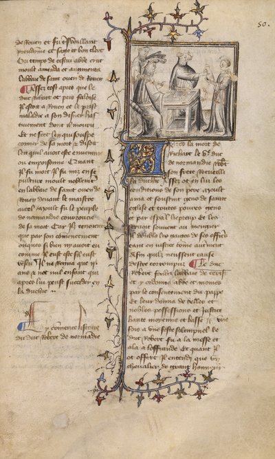 Robert I und eine Präsentation eines Falken von Unknown artist