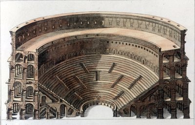 Römisches Theater. Gravur Anfang des 19. Jahrhunderts von Unknown artist