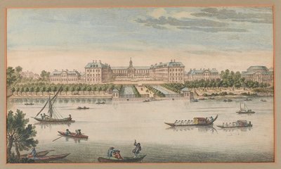 Royal Hospital Chelsea, Blick vom Fluss, ca. 1750 von Unknown