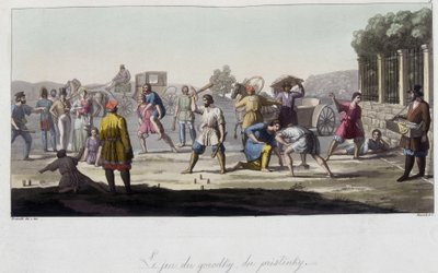 Russische Spiele von Gorodky und Pristinsky und andere Ablenkungen, Russland. In „Das alte und moderne Kostüm“ 1819-1820 von Ferrario. von Unknown artist
