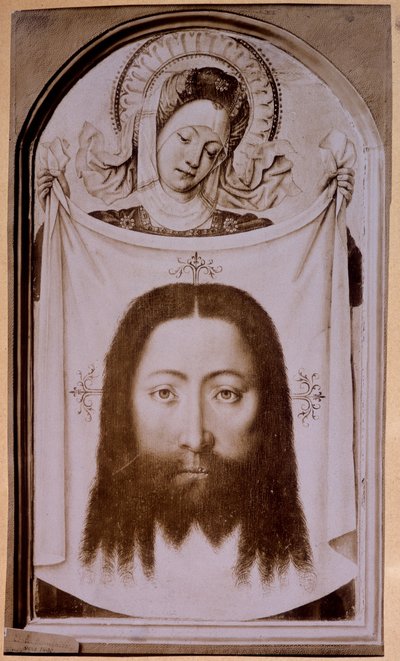 Heilige Veronika zeigt das Schweißtuch mit dem Gesicht Christi, nach Flandern im 15. Jahrhundert von Unknown artist