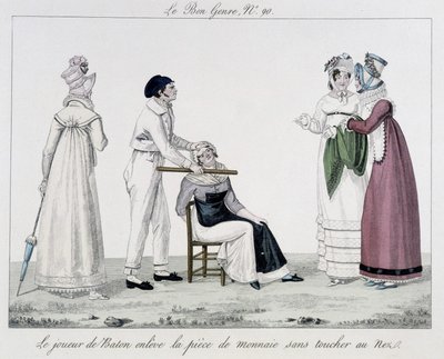 Saltimbanque: Der Stockspieler - in "The good genre", Anfang des 19. Jahrhunderts von Unknown artist