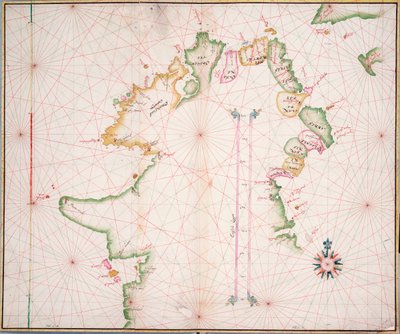 Seekarte der Nordküste Irlands, c.1600 von Unknown artist