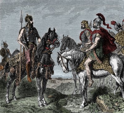 Zweiter Punischer Krieg: Gallier verweigern den Aufstand zugunsten von Hannibal von Unknown artist
