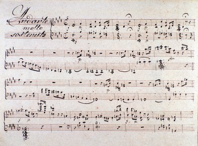 Notenblatt von Die zwei Tage, Oper von Luigi Cherubini von Unknown artist