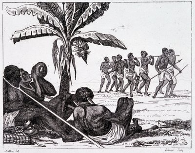 Sklavenhandel auf einer Reise - in „Bilderbuch Frankreich“, T.III von Unknown artist